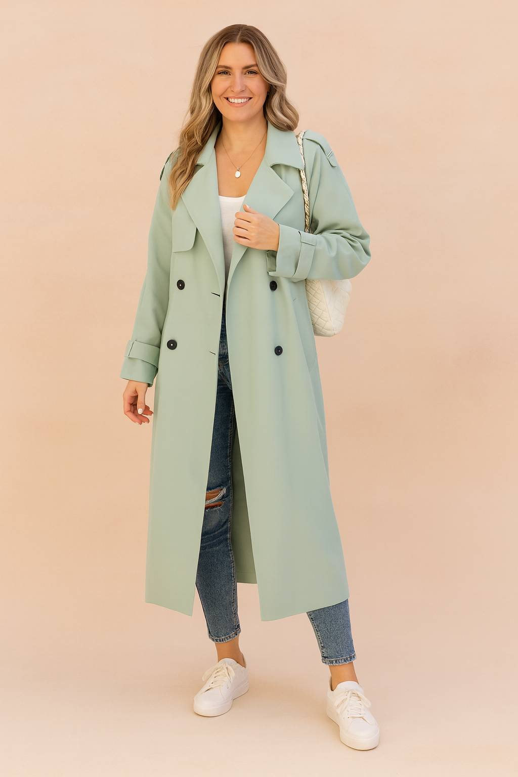 Celeste | Women's Classic Double-Breasted Trench Coat