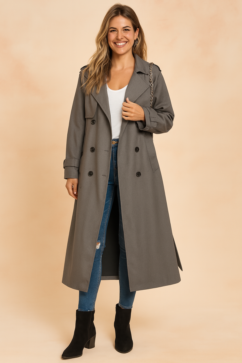 Celeste | Women's Classic Double-Breasted Trench Coat
