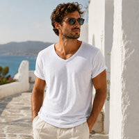 Marco | Classic Fit V-Neck Cotton T Shirt