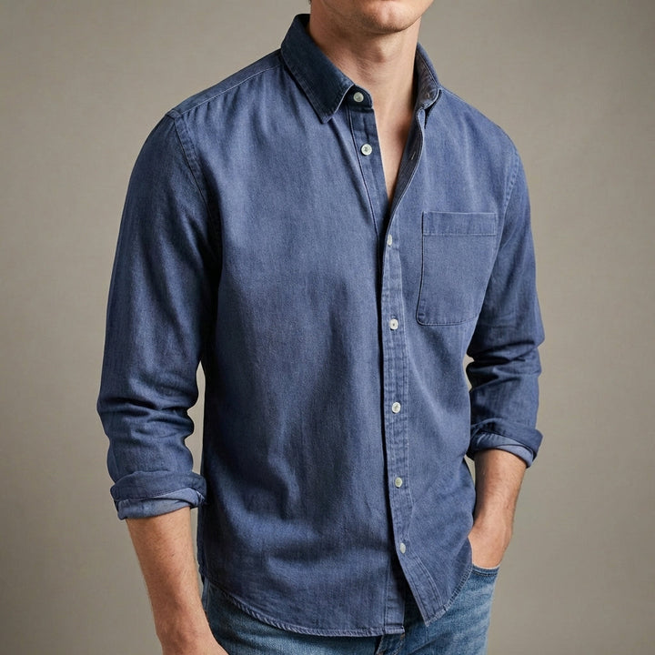 Lion | Chest Pocket Roll Sleeve Mens Smart Casual Shirt