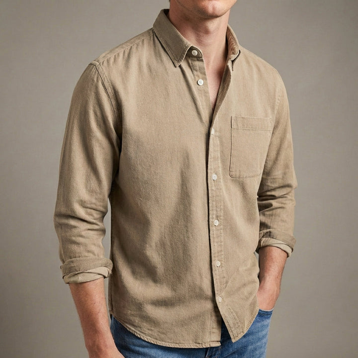 Lion | Chest Pocket Roll Sleeve Mens Smart Casual Shirt