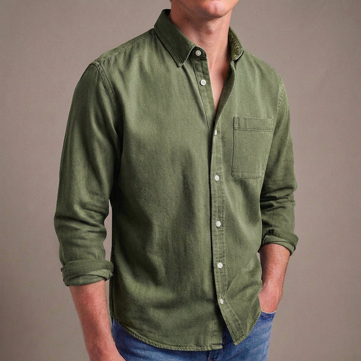 Lion | Chest Pocket Roll Sleeve Mens Smart Casual Shirt