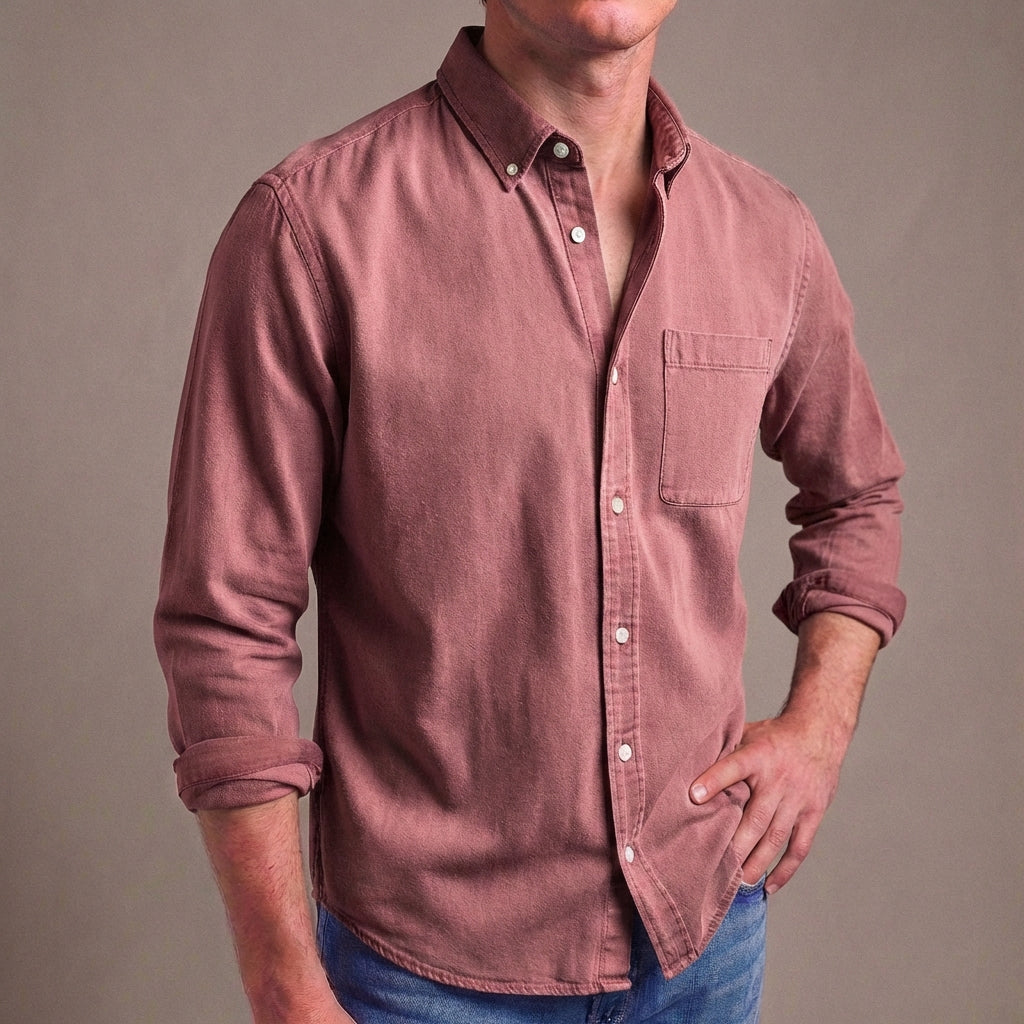 Lion | Chest Pocket Roll Sleeve Mens Smart Casual Shirt