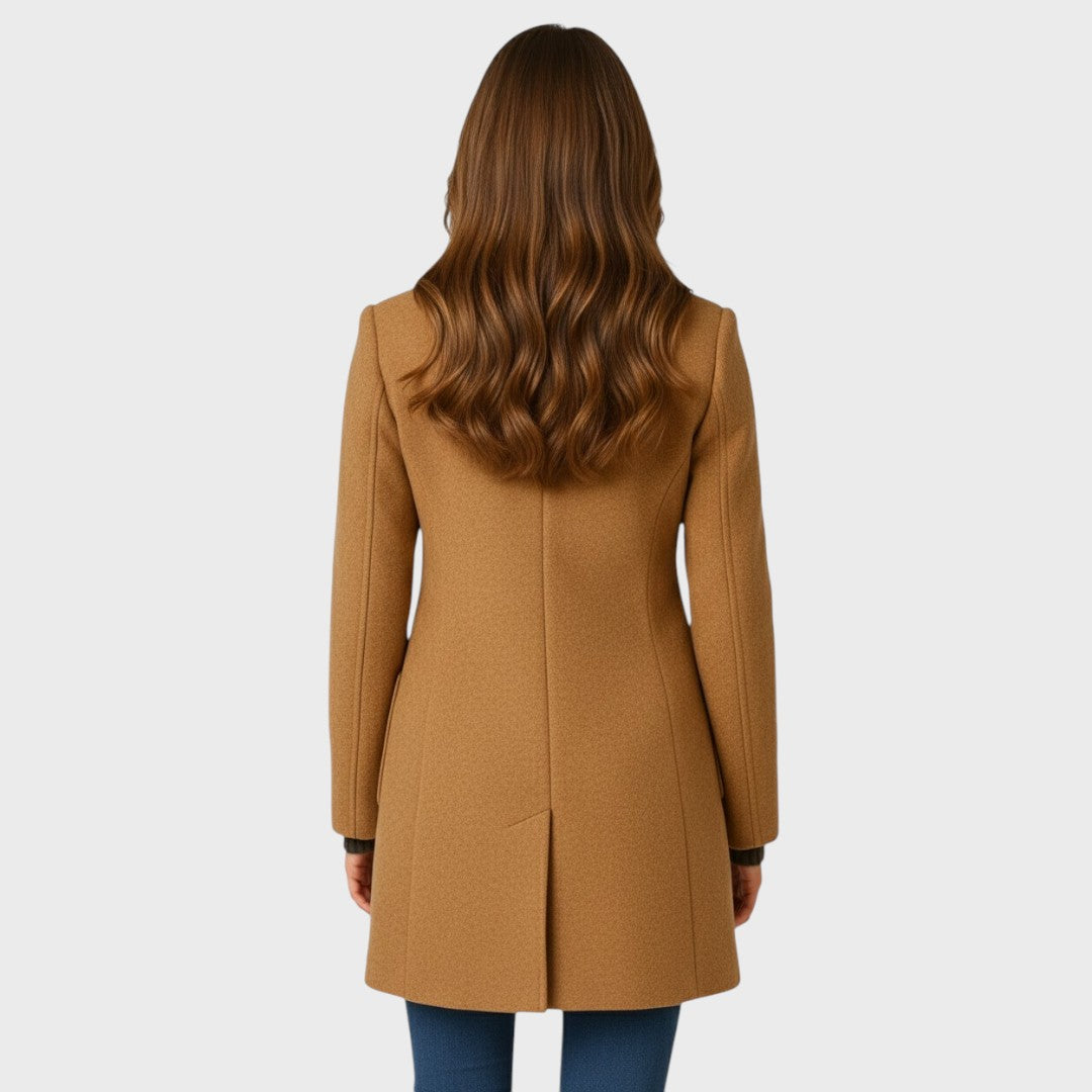 Noelle | Women's Stand Collar Wool Trenchcoat