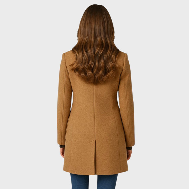 Noelle | Women's Stand Collar Wool Trenchcoat