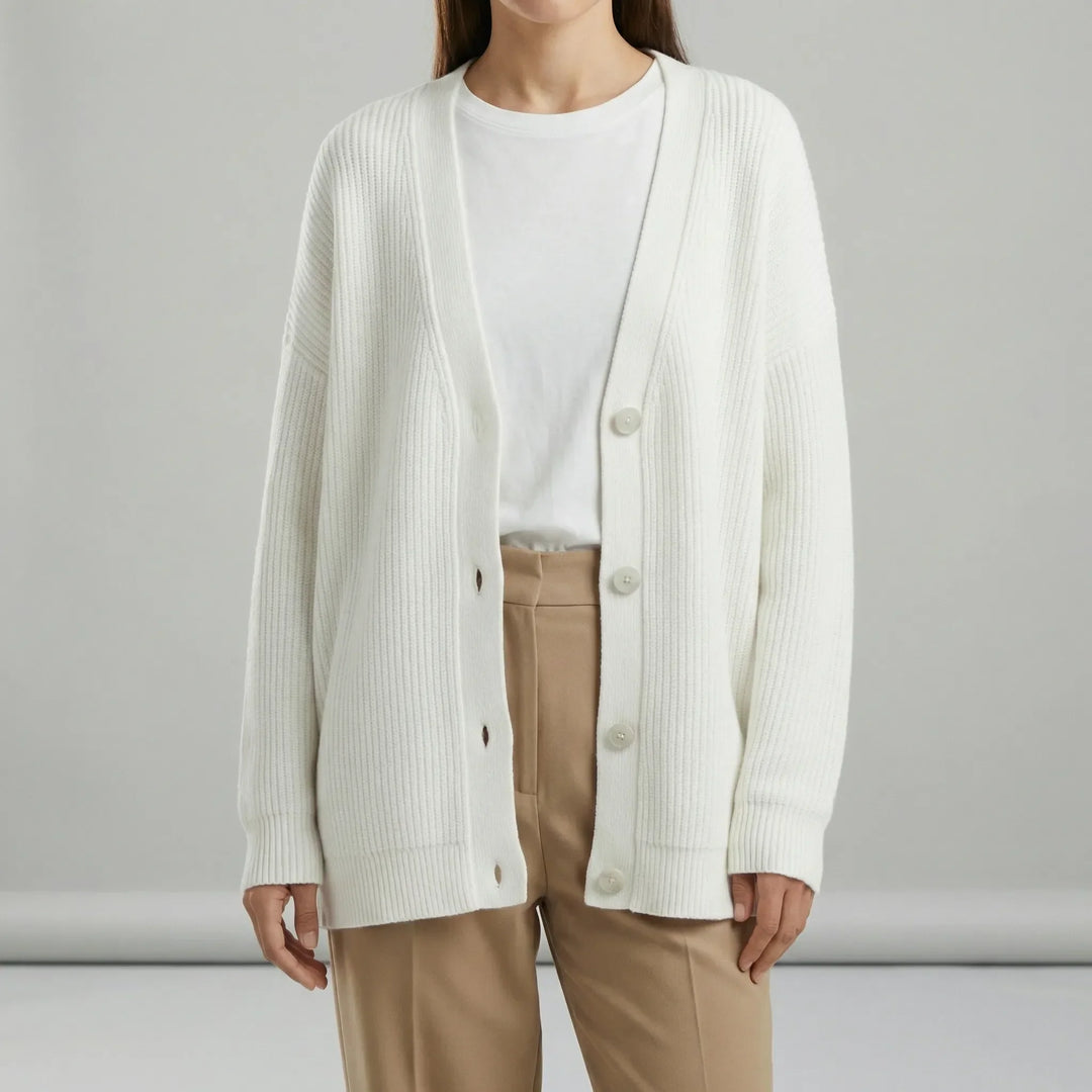 Jamila | Oversized Ribbed Button-Front Women's Cardigans