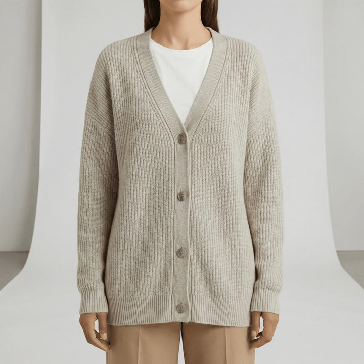 Jamila | Oversized Ribbed Button-Front Women's Cardigans
