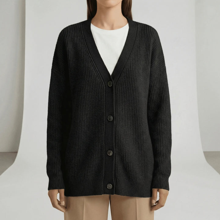 Jamila | Oversized Ribbed Button-Front Women's Cardigans