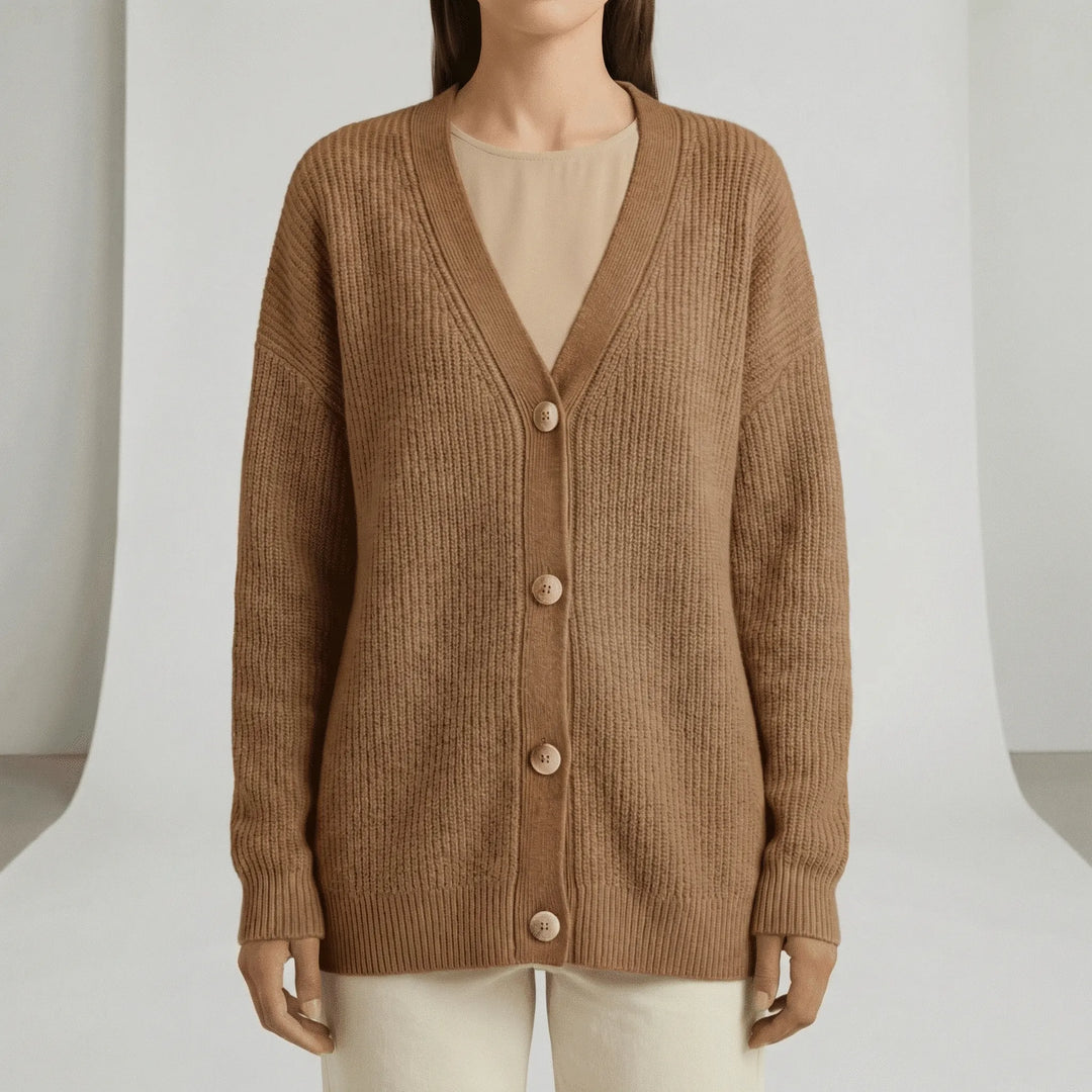 Jamila | Oversized Ribbed Button-Front Women's Cardigans