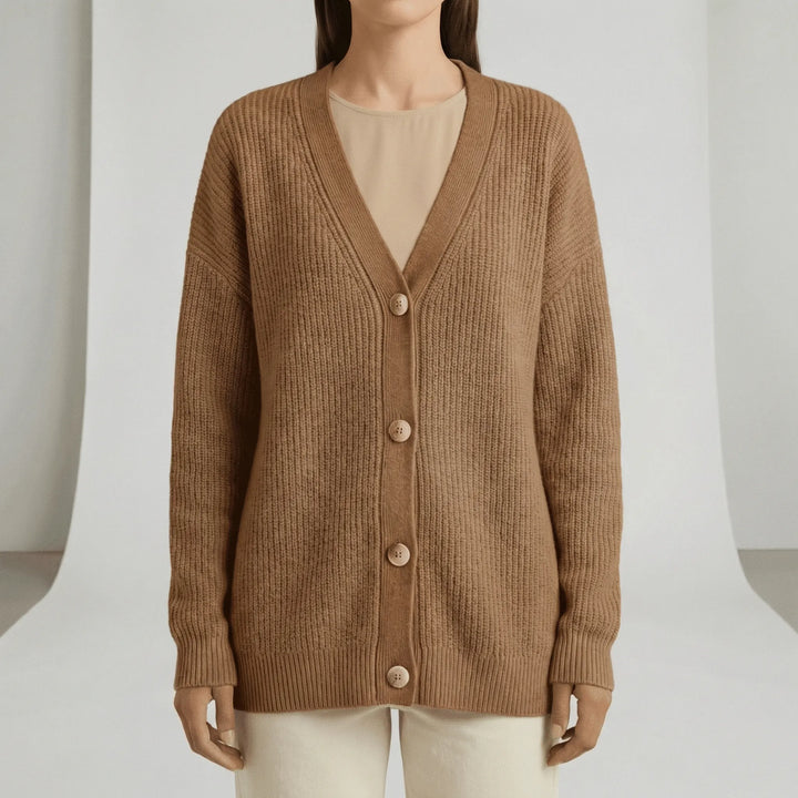 Jamila | Oversized Ribbed Button-Front Women's Cardigans