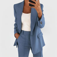 Maxine | Women's Open Front Blazer with Tailored Flap Pockets