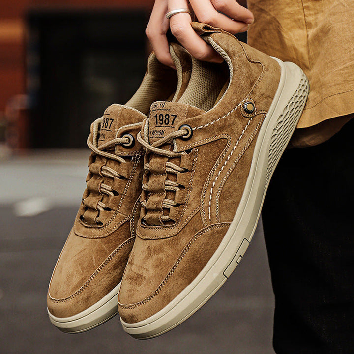 Retro | Vintage Suede Low-Top Men's Sneakers with Rope Laces