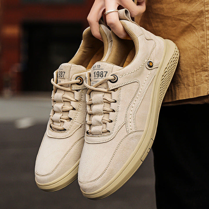 Retro | Vintage Suede Low-Top Men's Sneakers with Rope Laces
