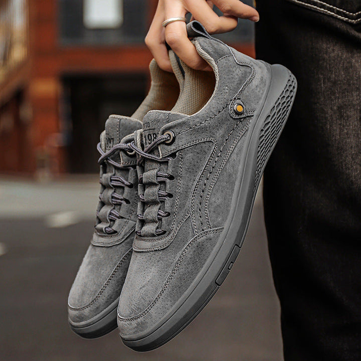 Retro | Vintage Suede Low-Top Men's Sneakers with Rope Laces