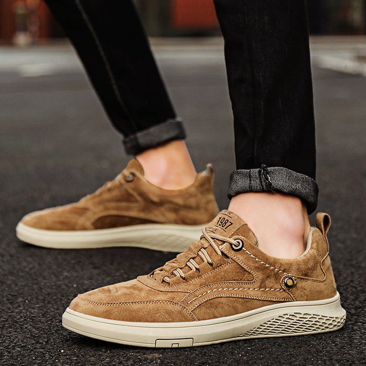 Retro | Vintage Suede Low-Top Men's Sneakers with Rope Laces