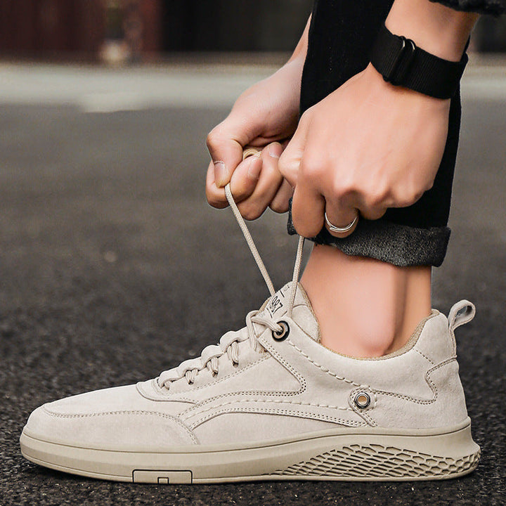 Retro | Vintage Suede Low-Top Men's Sneakers with Rope Laces