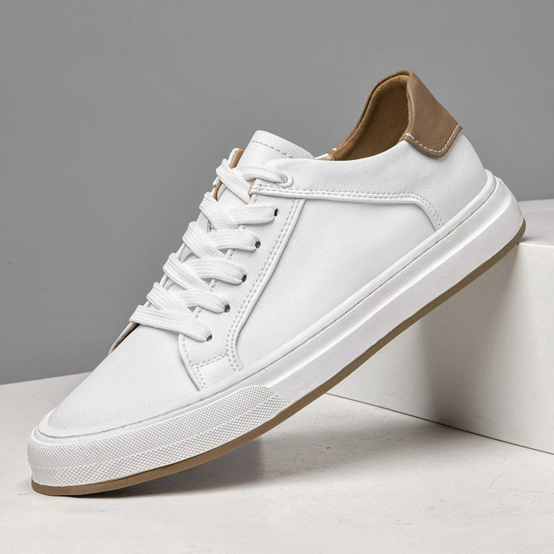 Dalton | Clean Leather Low-Top Men's Sneakers with Contrast Heel Tab