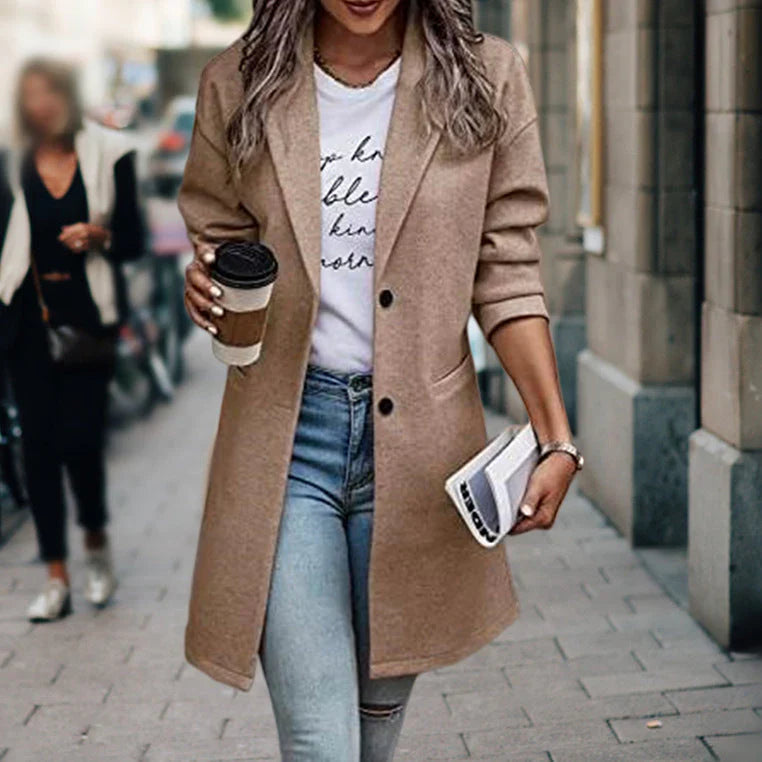 Sloane | Women's Single-Breasted Longline Trenchcoat