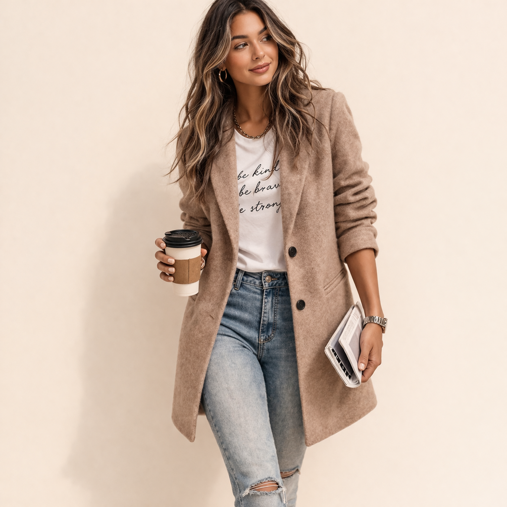 Sloane | Women's Single-Breasted Longline Trenchcoat