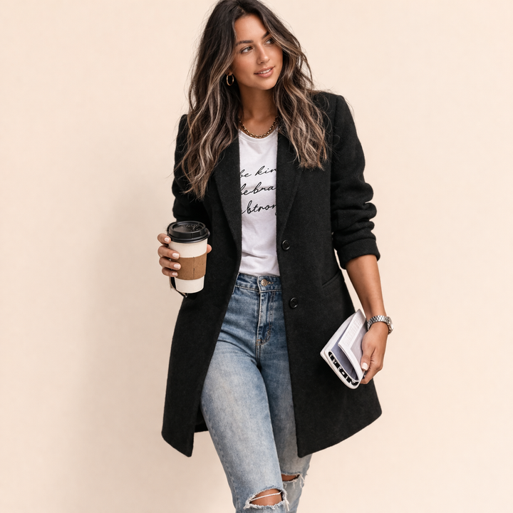 Sloane | Women's Single-Breasted Longline Trenchcoat