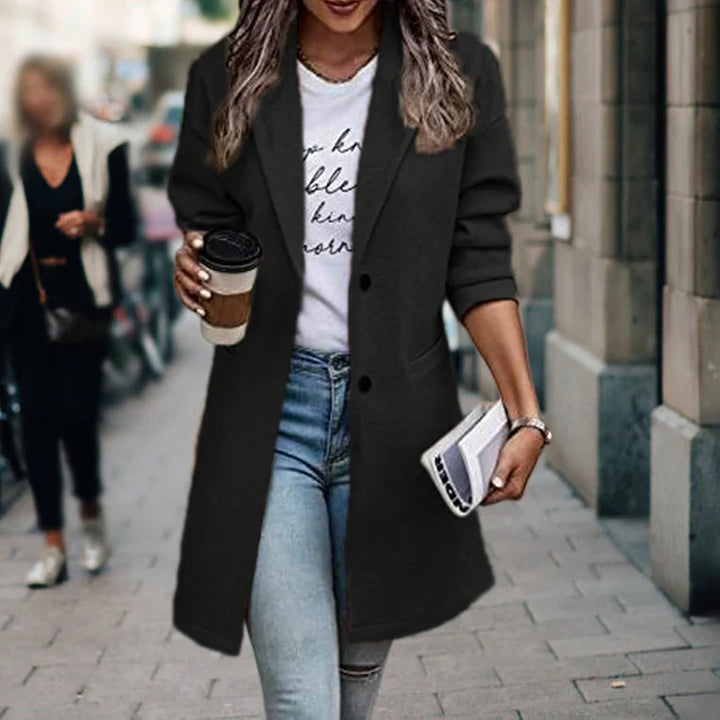 Sloane | Women's Single-Breasted Longline Trenchcoat