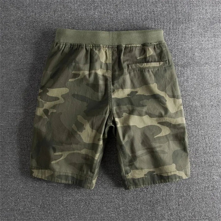 Massie | Camo Print Cotton Drawstring Mens Short
