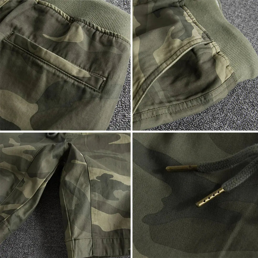 Massie | Camo Print Cotton Drawstring Mens Short