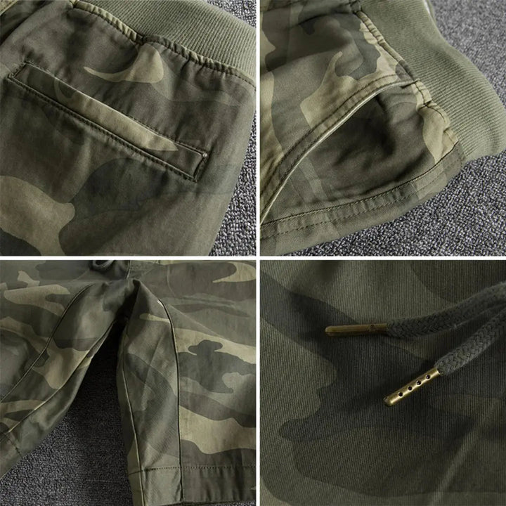 Massie | Camo Print Cotton Drawstring Mens Short