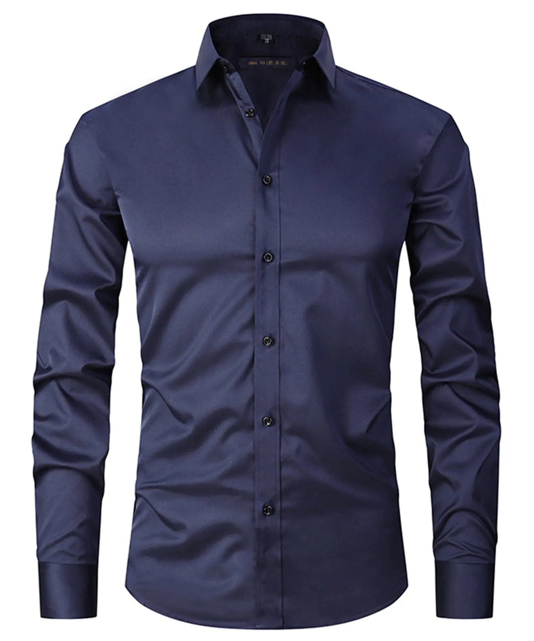 Noir | Slim Fit Stretch Long Sleeve Mens Smart Casual Shirt