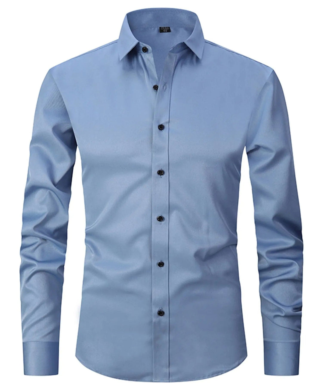 Noir | Slim Fit Stretch Long Sleeve Mens Smart Casual Shirt