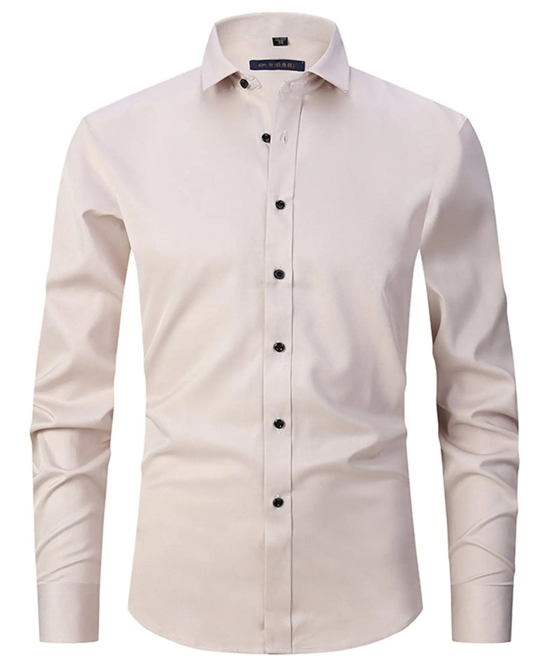 Noir | Slim Fit Stretch Long Sleeve Mens Smart Casual Shirt