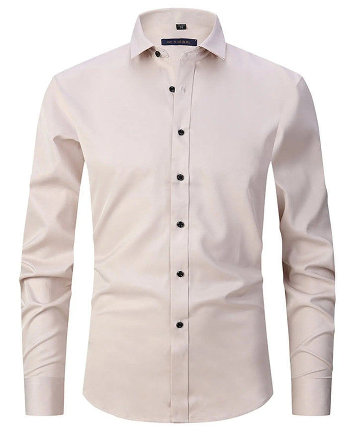 Noir | Slim Fit Stretch Long Sleeve Mens Smart Casual Shirt