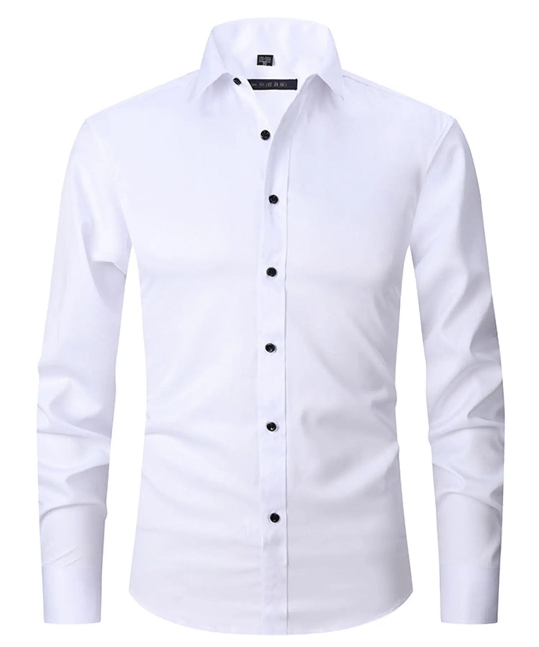 Noir | Slim Fit Stretch Long Sleeve Mens Smart Casual Shirt