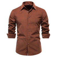 Rustic | Slim Fit Corduroy Long Sleeve Mens Smart Casual Shirt