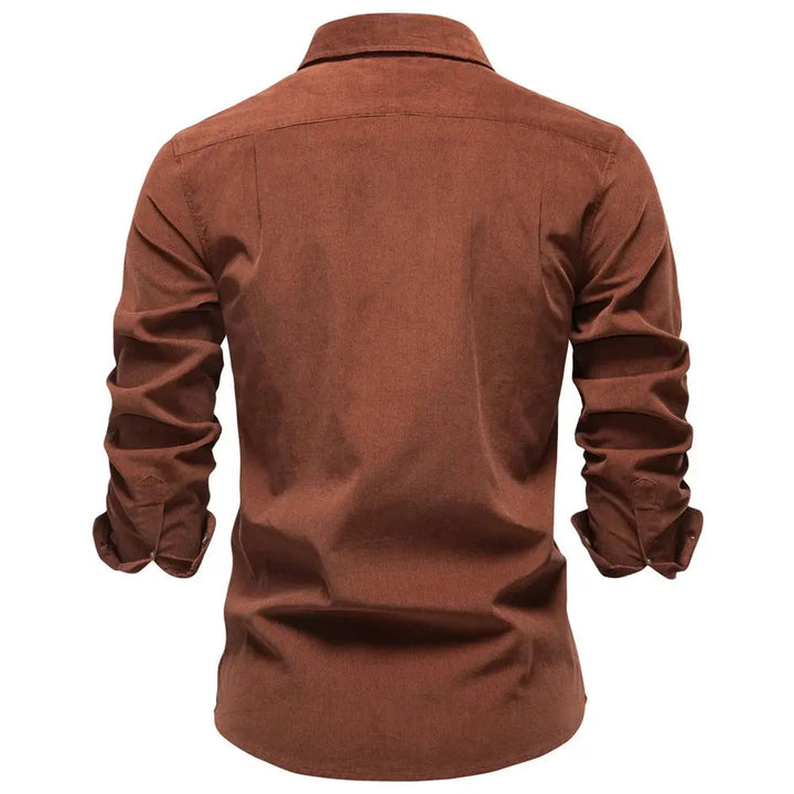 Rustic | Slim Fit Corduroy Long Sleeve Mens Smart Casual Shirt