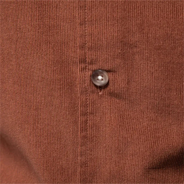 Rustic | Slim Fit Corduroy Long Sleeve Mens Smart Casual Shirt