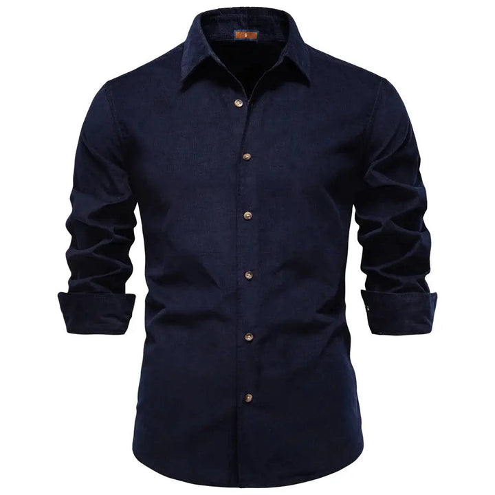 Rustic | Slim Fit Corduroy Long Sleeve Mens Smart Casual Shirt
