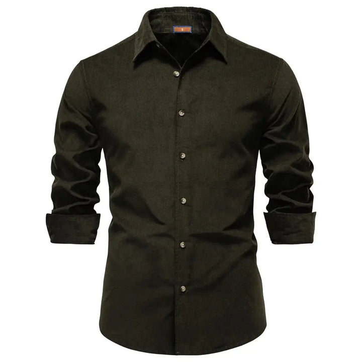 Rustic | Slim Fit Corduroy Long Sleeve Mens Smart Casual Shirt