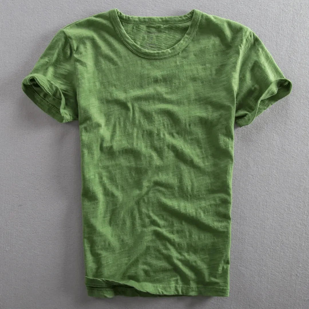 Slater | Slim Fit Crew Neck Slub Cotton T Shirt