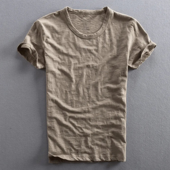 Slater | Slim Fit Crew Neck Slub Cotton T Shirt