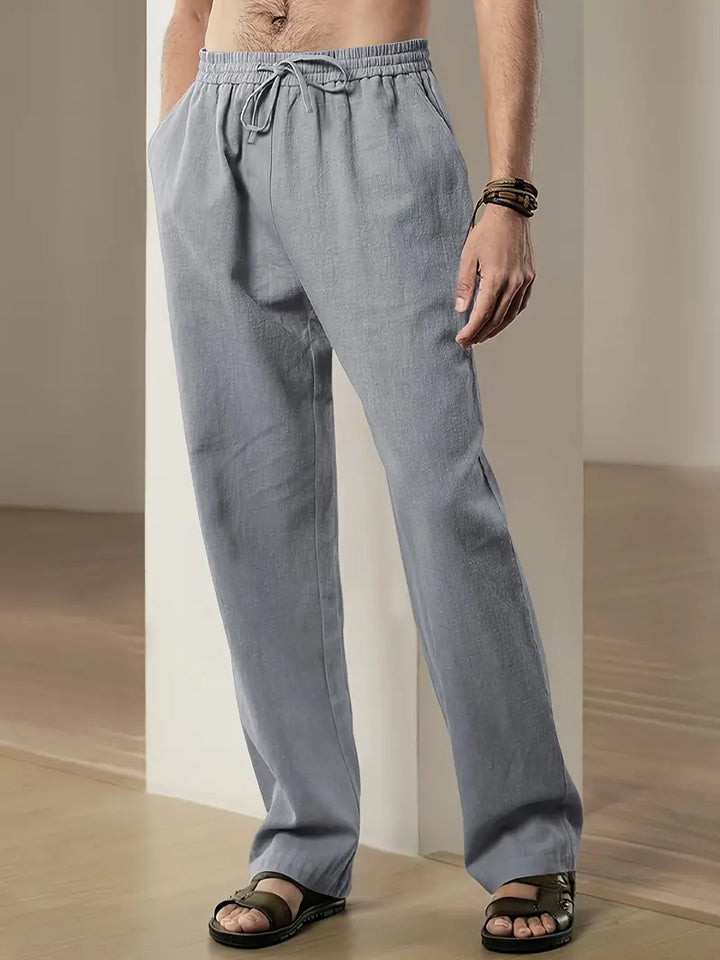 Monaco | Straight-Leg Drawstring Men's Linen Pants