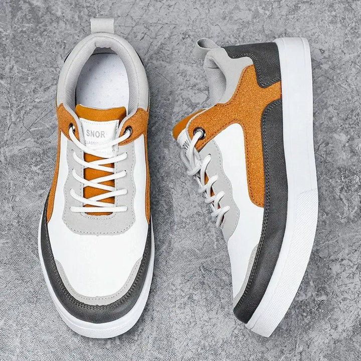 Nolan | Suede Panel Low-Top Men's Sneakers with Contrast Detailing