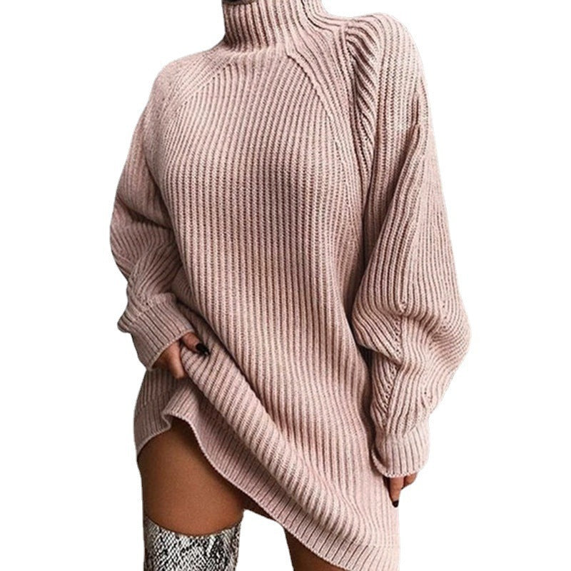 Margot | Women's Oversized Turtleneck Knit Dress
