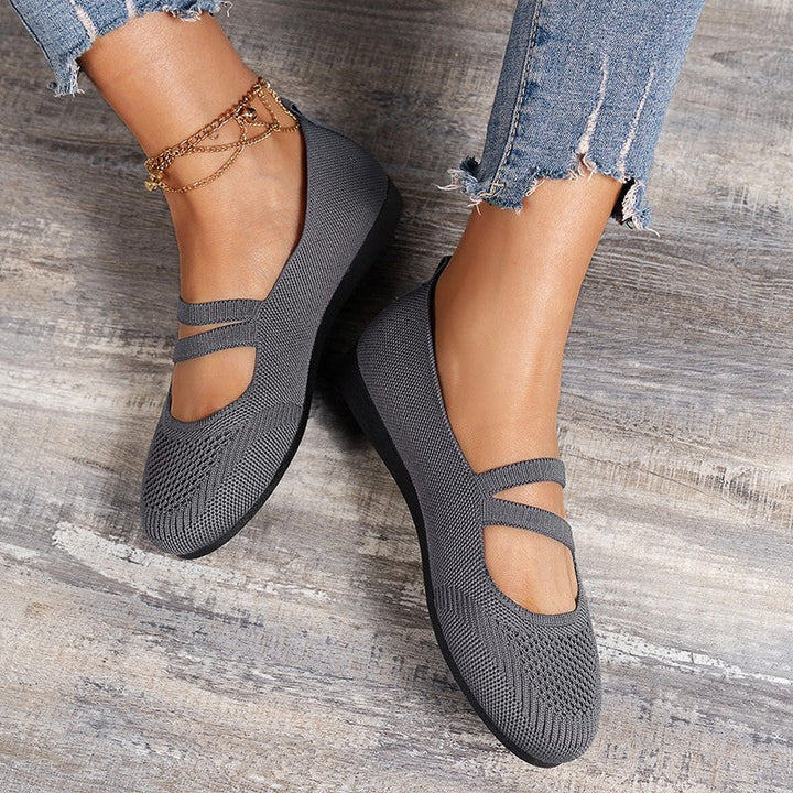 Fenella | Women's Flats – Breathable Mesh Ballet Shoes with Adjustable Straps