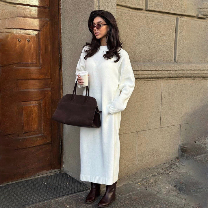 Zara | Women's Oversized Maxi Knit Dress with Side Split