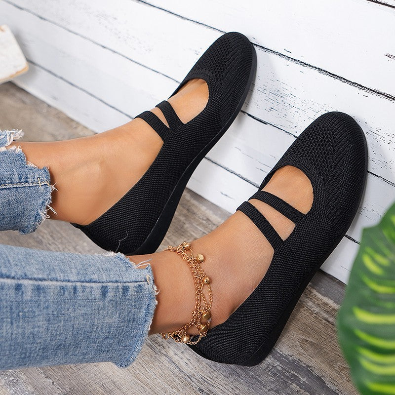 Fenella | Women's Flats – Breathable Mesh Ballet Shoes with Adjustable Straps