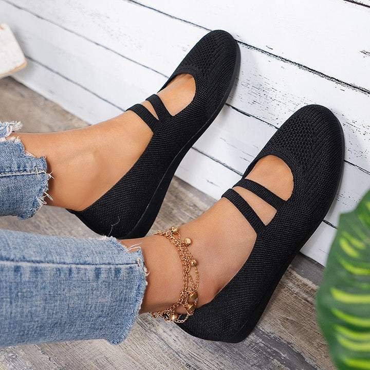 Fenella | Women's Flats – Breathable Mesh Ballet Shoes with Adjustable Straps