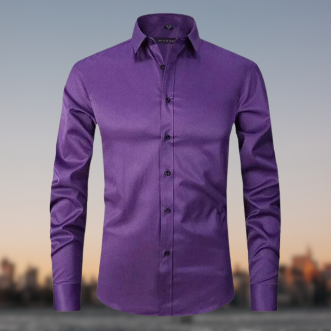 Sterling | Slim Fit Contrast Button Mens Smart Casual Shirt