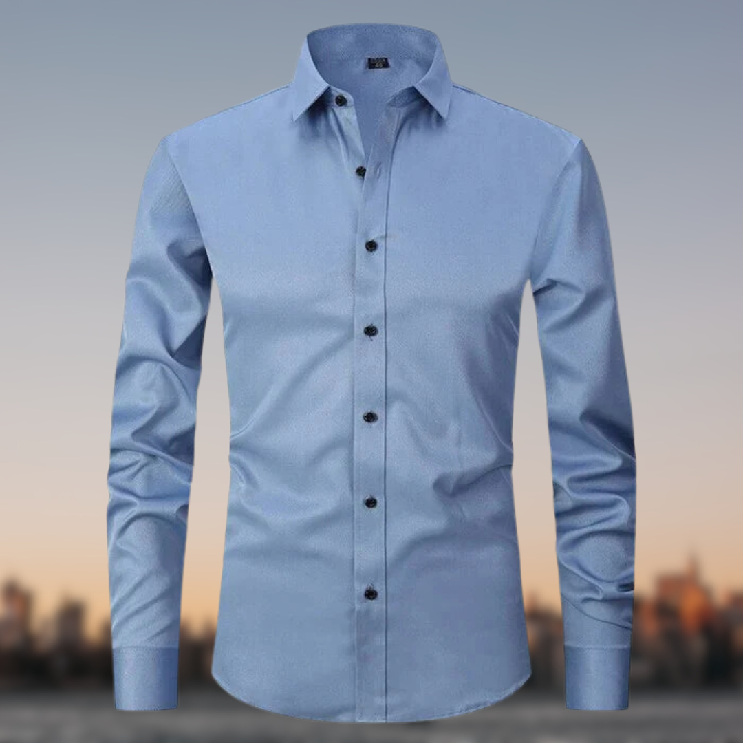 Sterling | Slim Fit Contrast Button Mens Smart Casual Shirt