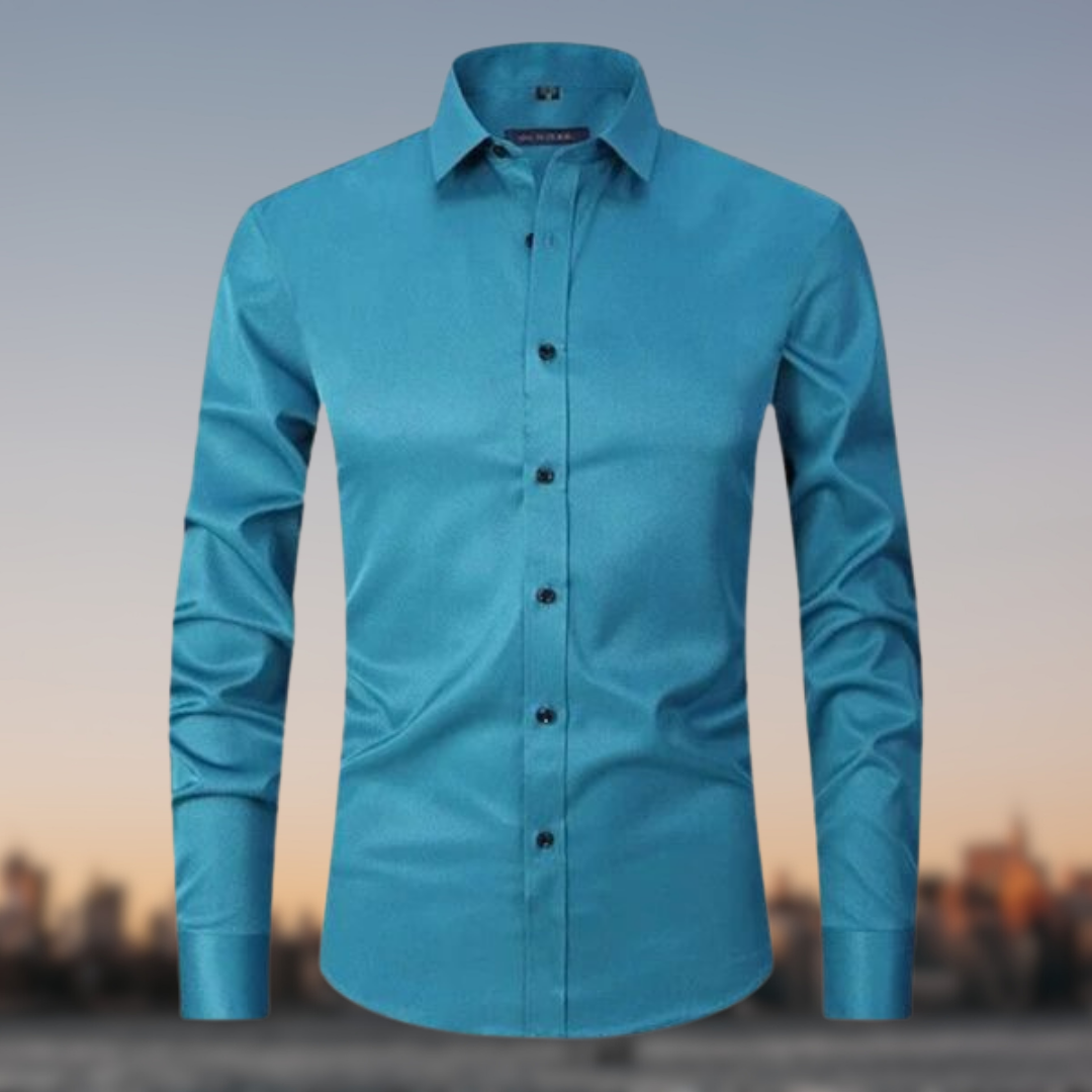 Sterling | Slim Fit Contrast Button Mens Smart Casual Shirt